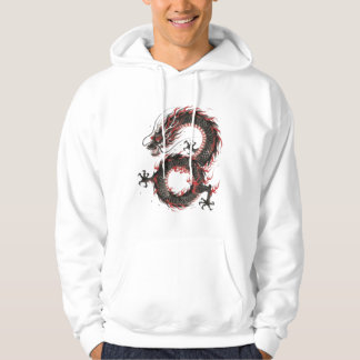 Veste À Capuche Dragon encre rougeoyante
