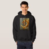 Veste À Capuche Dragon Jaune Doré (Devant entier)