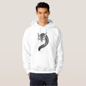 Veste À Capuche Dragon noir et blanc (Devant entier)