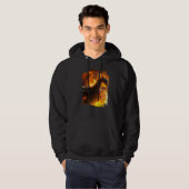 Veste À Capuche Dragon Spatial Respirant du Feu (Devant entier)