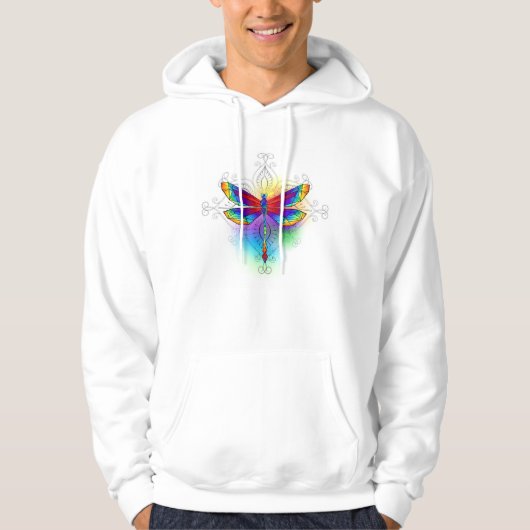 Veste À Capuche Dragonfly en arc-en-ciel (Devant)