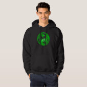 Veste À Capuche Dragons de Yin Yang, verts (Devant entier)