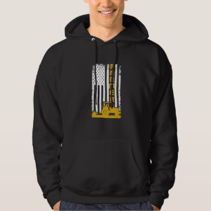 Veste À Capuche Drapeau agricole Tracteur USA Drapeau pour paysan