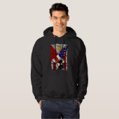 Veste À Capuche Drapeau américain à moitié philippin RACINES drape (Devant entier)