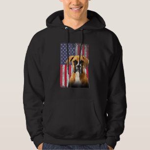 Veste À Capuche Drapeau américain Boxe 4 juillet quatrième chien