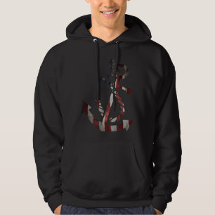 Veste À Capuche Drapeau américain d'ancre de bateau nautique vinta