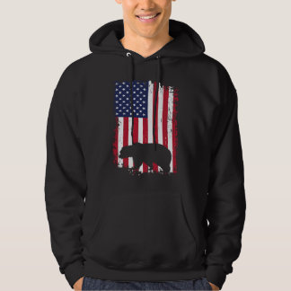Veste À Capuche Drapeau américain de chasse à l'ours USA