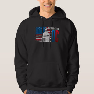 Veste À Capuche Drapeau américain de Washington Dc Capitol Hill