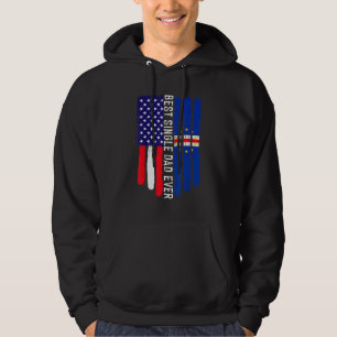 Veste À Capuche Drapeau Américain & Drapeau Cabo Vert Meilleur Pèr