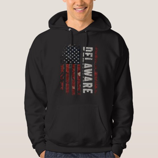 Veste À Capuche Drapeau américain du Delaware (Devant)