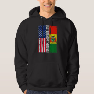 Veste À Capuche Drapeau américain et drapeau bolivien Meilleur gra