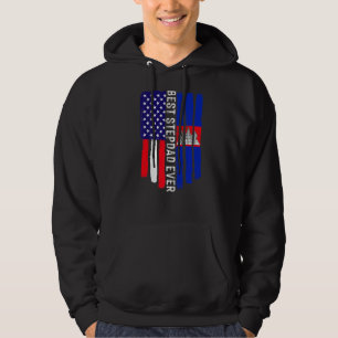 Veste À Capuche Drapeau américain et drapeau cambodgien Meilleur d
