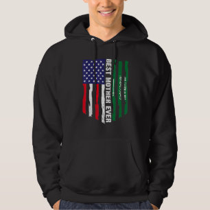 Veste À Capuche Drapeau américain et drapeau saoudien Meilleure mè