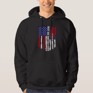 Veste À Capuche Drapeau américain et drapeau serbe Meilleur Grand