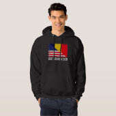 Veste À Capuche Drapeau américain et drapeau tchadien Meilleure fa (Devant entier)