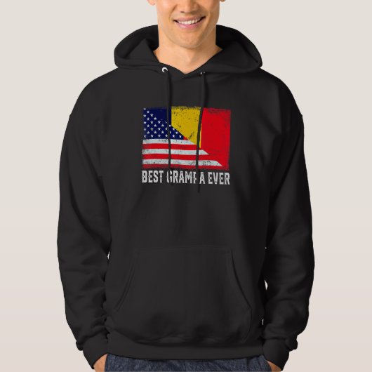 Veste À Capuche Drapeau américain et drapeau tchadien Meilleure fa (Devant)