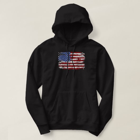 Veste À Capuche Drapeau américain États-Unis d'Amérique US 4e (Design devant)