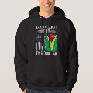 Veste À Capuche Drapeau américain Guyane Papa racine Guyana