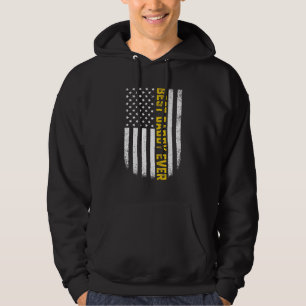 Veste À Capuche Drapeau américain Meilleur papa Fier papa pour les