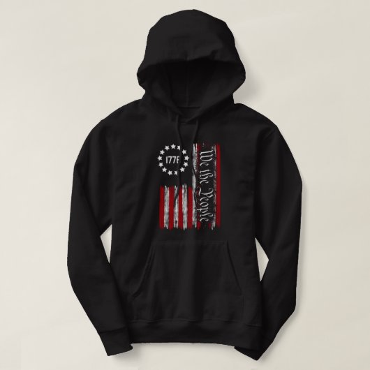 Veste À Capuche Drapeau Américain Nous Le Peuple Chemise (Design devant)