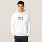 Veste À Capuche Drapeau américain patriotique USA (Devant entier)
