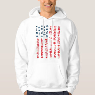 Veste À Capuche drapeau américain pique-nique du 4 juillet