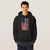 Veste À Capuche Drapeau américain Pitbull Dog Us (Devant entier)