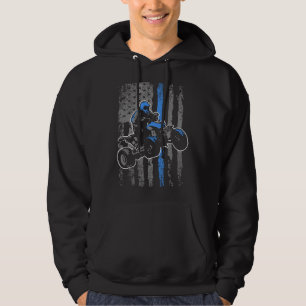 Veste À Capuche Drapeau Américain Quad Hommes ATV Conduite Pré