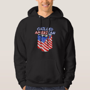 Veste À Capuche Drapeau américain réfrigéré Cold Beer 4 juillet