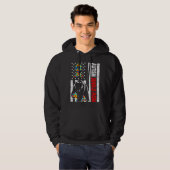 Veste À Capuche Drapeau américain rétro Autisme mère célibataire o (Devant entier)