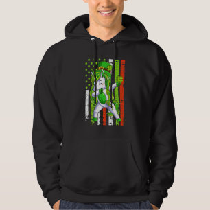 Veste À Capuche Drapeau américain St Patrick S Day Funny Unicorn L