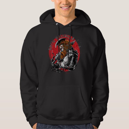Veste À Capuche Drapeau américain 'Til Valhalla Guerrier Viking Vi (Devant)