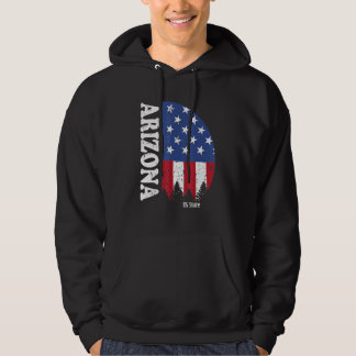 Veste À Capuche Drapeau américain vintage rétro Arizona 4 juillet