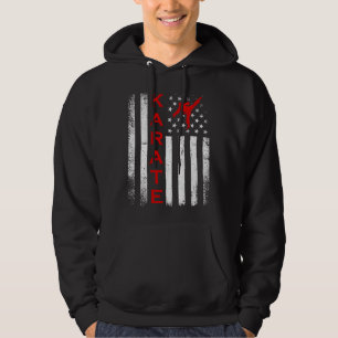 Veste À Capuche Drapeau américain vintage USA rouge blanc karaté M
