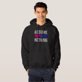 Veste À Capuche Drapeau Bisexuel Bi Pride Supposons Rien 1 (Devant entier)