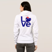 Veste À Capuche Drapeau Blue Australia LOVE (Dos entier)