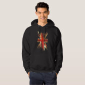 Veste À Capuche Drapeau britannique Union Jack Royaume-Uni Drapeau (Devant entier)