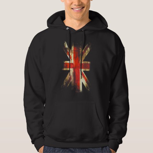 Veste À Capuche Drapeau britannique Union Jack Royaume-Uni Drapeau (Devant)