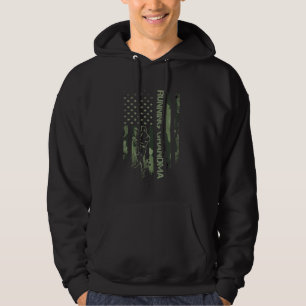 Veste À Capuche Drapeau Camo Américain Fier Football Grandma Footb