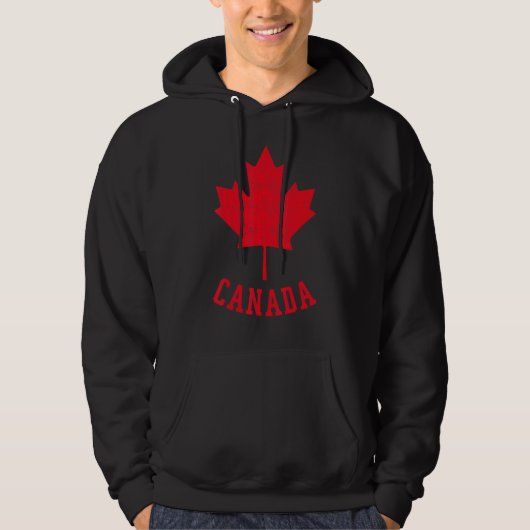 Veste À Capuche Drapeau canadien Indépendance Feuille d'érable Hom (Devant)