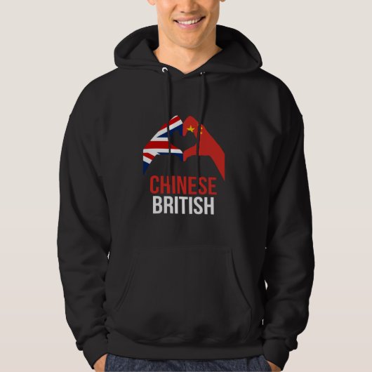 Veste À Capuche Drapeau chinois britannique (Devant)