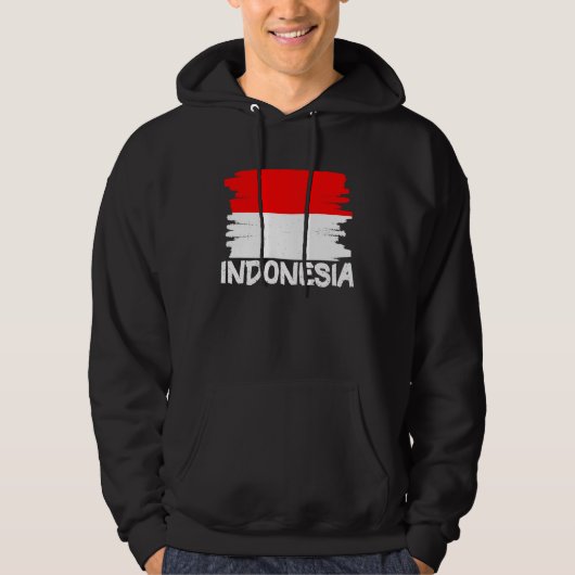 Veste À Capuche Drapeau Cool d'Indonésie (Devant)