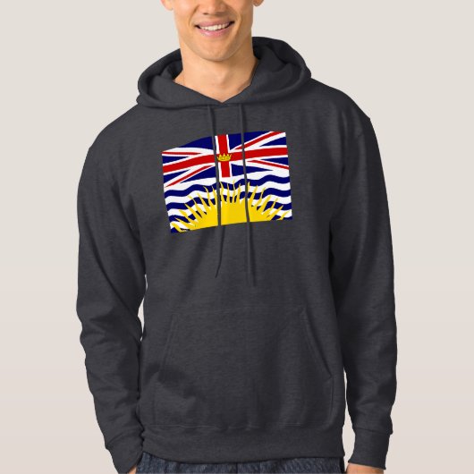 Veste À Capuche Drapeau de Colombie-Britannique du Canada (Devant)