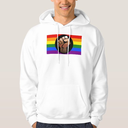 Veste À Capuche Drapeau de couleur des personnes queer de Slippery (Devant)