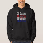 Veste À Capuche Drapeau de Croatie en détresse - Drapeau de Croati (Devant)