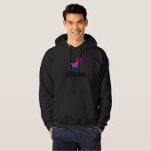 Veste À Capuche Drapeau de fierté bisexuelle Bisaurus Dinosaur Rex (Devant entier)