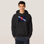 Veste À Capuche Drapeau de fierté de masque (Devant entier)
