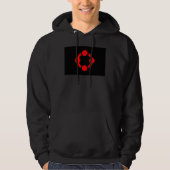 Veste À Capuche Drapeau de fierté de niche (Noir) (Devant)