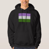 Veste À Capuche Drapeau de fierté genderqueer (Devant)