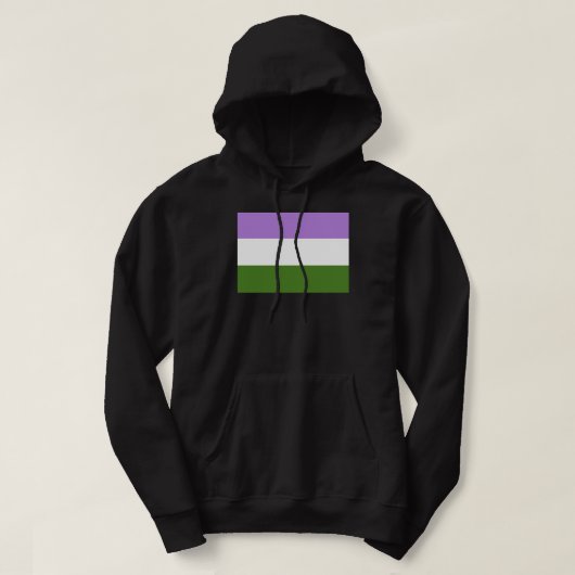 Veste À Capuche Drapeau de fierté genderqueer (Design devant)